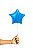 Balão Metalizado Estrela Azul - Tamanho do Balão 10 Polegadas (25cm) + Vareta de 19cm - 1 Unidade - Imagem 1