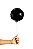 Balão Metalizado Redondo Preto - Tamanho do Balão 10 Polegadas (25cm) + Vareta de 19cm - 1 Unidade - Imagem 1