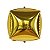 Balão Metalizado Cubo Dourado - Flutua Com Gás Hélio - Tamanho: 56 centímetros - Imagem 1