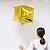 Balão Metalizado Cubo Dourado - Flutua Com Gás Hélio - Tamanho: 56 centímetros - Imagem 2