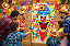 Jogo Painel Boca de Palhaço Bocão Festa Junina 63x50cm + 3 Bolinhas Coloridas - Imagem 1
