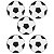 Aplique Decorativo Glitter em EVA Bola de Futebol 4cm - 12 Peças - Piffer - Imagem 1