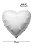Balão Metalizado Coração Branco - 20 Polegadas (50cm) - Flutua Gás Hélio - Imagem 2