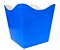 Cachepot De Papel Liso Pequeno Azul 7x7x7cm - 10 Unidades - Imagem 1
