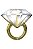 Balão Metalizado 68cm Anel de Diamantes de Casamento - Imagem 1