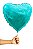 Balão Metalizado Coração Tiffany Linha Hologlitter - Tamanho do Balão 10 Polegadas (25cm) + Vareta de 19cm - 1 Unidade - Imagem 1