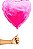 Balão Metalizado Coração Rosa Linha Hologlitter - Tamanho do Balão 10 Polegadas (25cm) + Vareta de 19cm - 1 Unidade - Imagem 1