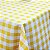 Toalha De Mesa Metalizada Xadrez Retangular Amarelo - 137x183 cm - Imagem 1