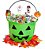 Balde De Abóbora De Halloween Doces Ou Travessuras Com Alça - Cor Verde - 19cm x 15cm - Imagem 2