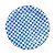 Prato de Papelão Laminado Xadrez Azul P6 - 32cm - Imagem 1