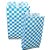 Saquinho de Papel Xadrez Azul 8cm x 14cm - 50 Unidades - Imagem 1