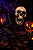 Rosa Negra com Caveira Halloween 41cm - Imagem 1