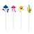 Pick Longo Decorativo Festa Baby Shark 34cm x 9cm- 8 unidades - Imagem 1