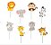 Pick Decorativo para Docinhos e Salgados de Festa do Safari 10cm - 8 Unidades - Imagem 1