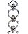 Enfeite 3 Caveiras Na Corrente Halloween 75 cm - Imagem 1