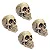 Saco de Crânio de Plastico Decoração Halloween - 5cm x 4cm (Cada Crânio) - 6 Unidades - Imagem 1