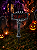 Enfeite Decorativo Estaca de Halloween - Placa Beware - 52x28cm - Imagem 1