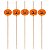 Palitos Decorativos de Madeira Halloween Abóbora 12cm - 12 Unidades - Imagem 1