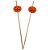 Palitos Decorativos de Madeira Halloween Abóbora 12cm - 12 Unidades - Imagem 2