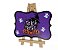 Display MDF Lousa Roxa Trick Or Treat Halloween 28cm x 20cm - Imagem 1