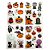Adesivo Decorativo Gelatinoso Halloween - 1 Cartela de 6 a 8 Adesivos Sortidos - Imagem 1