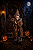 Decoração Halloween Bruxa na Vassoura com Som e Luz - 100cm - Imagem 1