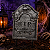 Lápide Rip Halloween de Plástico Com Suporte p/ fixar no Jardim - 24cm x 40cm - Imagem 1