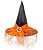 Chapéu De Bruxa Halloween Infantil Luxo C/véu De Renda Tule - Imagem 1