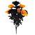 Flor Amora Halloween Laranja/Preto – 45cm | Decoração Elegante e Misteriosa - Imagem 1