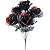 Flor Preciosa Halloween – 34cm | Decoração Sofisticada e Assustadora - Imagem 1
