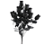 Flor Aurea Preta 45cm Halloween - Imagem 1