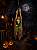 Caveira com Chapéu Don Halloween com Sensor, Luz e Som – 100cm - Imagem 1