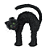 Boneco Gato Preto Halloween - Imagem 1