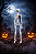 Decoração de Halloween Esqueleto com Faca no Peito para Pendurar - 40cm - Imagem 1