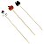 Palitos Decorativos de Madeira Halloween Abóbora 12cm - Modelos Variados - 20 unidades - Imagem 1