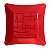 Prato Quadrado 21cm - Vermelho Translúcido - Acrílico - 10 Unidades - Imagem 1