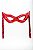 Máscara Tiazinha Metalizada Com Chicote Decoração - Vermelho - 77cm x 33cm - Imagem 1