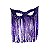 Máscara Tiazinha Metalizada Com Cortina Decoração - Roxo - 77cm x 33cm - Imagem 1