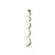 Cortina Decorativa Espiral Ouro - 60cm Altura - Imagem 1