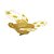 Pássaro com Glitter Ouro - 3 Peças - Imagem 1