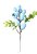 Galho Decorativo Ovos de Páscoa 22cm - Azul - 1 Unidade - Imagem 1