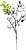 Galho Decorativo Ovos de Páscoa 22cm - Branco - 1 Unidade - Imagem 1
