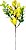 Galho Decorativo Ovos de Páscoa 22cm - Amarelo - 1 Unidade - Imagem 1