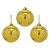 Bola De Natal Lisa Dourado Perolado 8cm - 6 Unidades - Imagem 1
