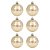 Kit 6 Bolas de Natal Lisa Perolada Champagne 6cm - 6 Unidades - Imagem 1
