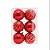 Bolas De Natal Texturizadas Vermelho/Ouro 8cm - 6 Unidades - Imagem 1