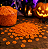 Pacote Confetes Decorativos de Abóboras Laranjas para Halloween - 10 Gramas - Imagem 1