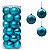 Conjunto Bolas de Natal Azul 7cm - 24 Peças - Imagem 1