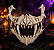 Máscara de Terror Dentes Ossada Branco Halloween - Imagem 1