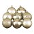 Bola de Natal em Tubo - Brilho/Fosco/Glitter Nude - 5cm - 6 Unidades - Imagem 1